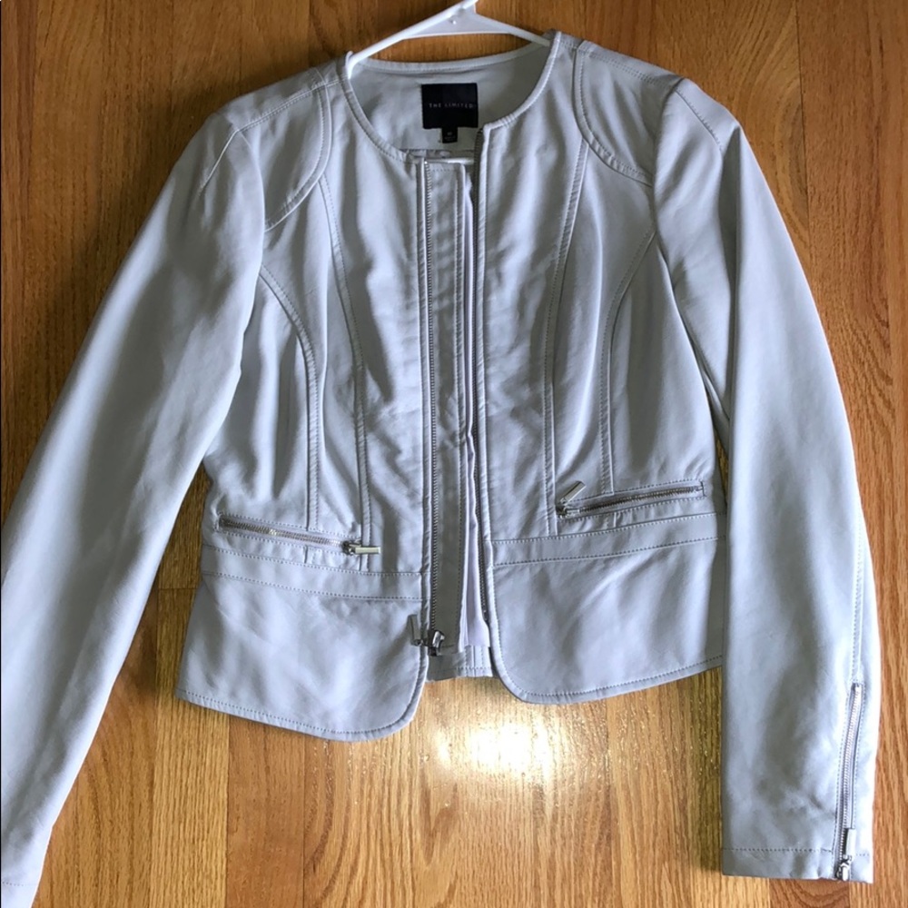 The Limited women’s faux leather jacket - Lt gray